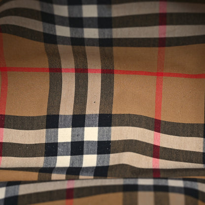 Burberry Derby Calfskin Vintage Check Medium Banner Tote Black 6 of 15