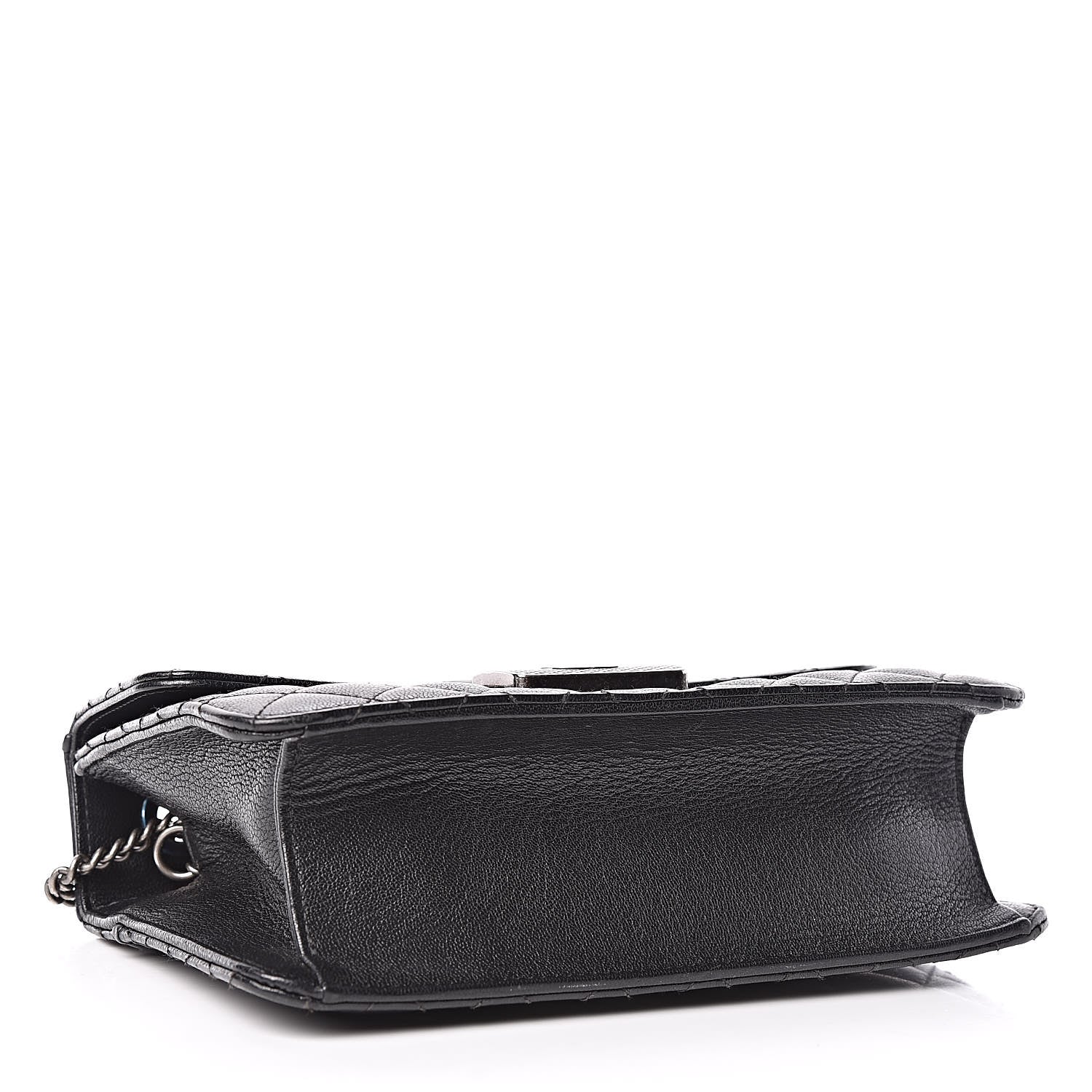 Chanel Goatskin Quilted Small CC University Top Handle Flap Black 4 of 11