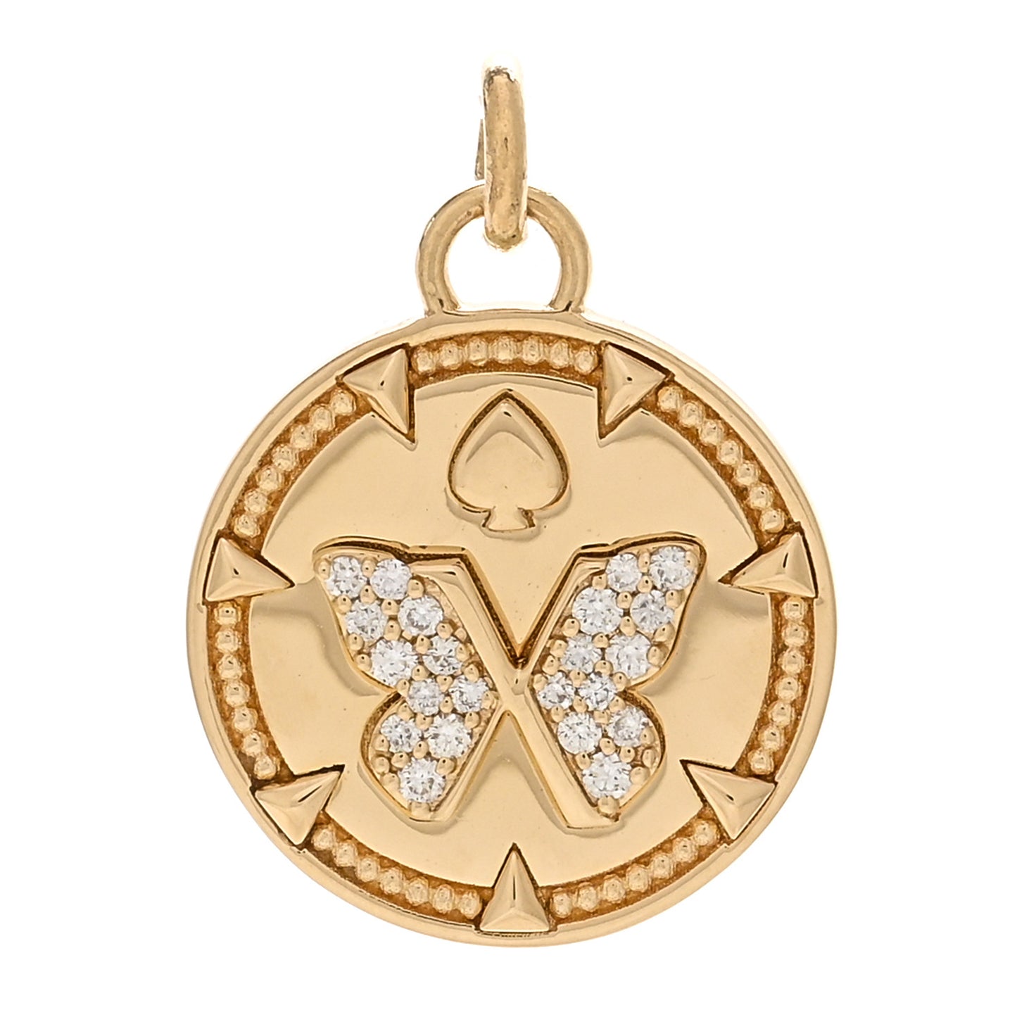 18K Yellow Gold Diamond Baby Reverie Medallion Pendant
