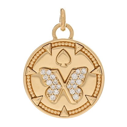 Foundrae 18K Yellow Gold Diamond Baby Reverie Medallion Pendant 1 of 3