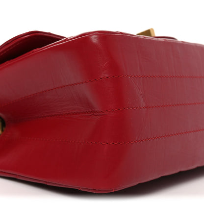 Chanel Aged Calfskin Chevron Quilted 2.55 Reissue Mini Flap Dark Red 9 of 11