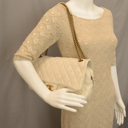 Chanel Caviar Quilted Large Shiva Flap Ivory 2 of 10