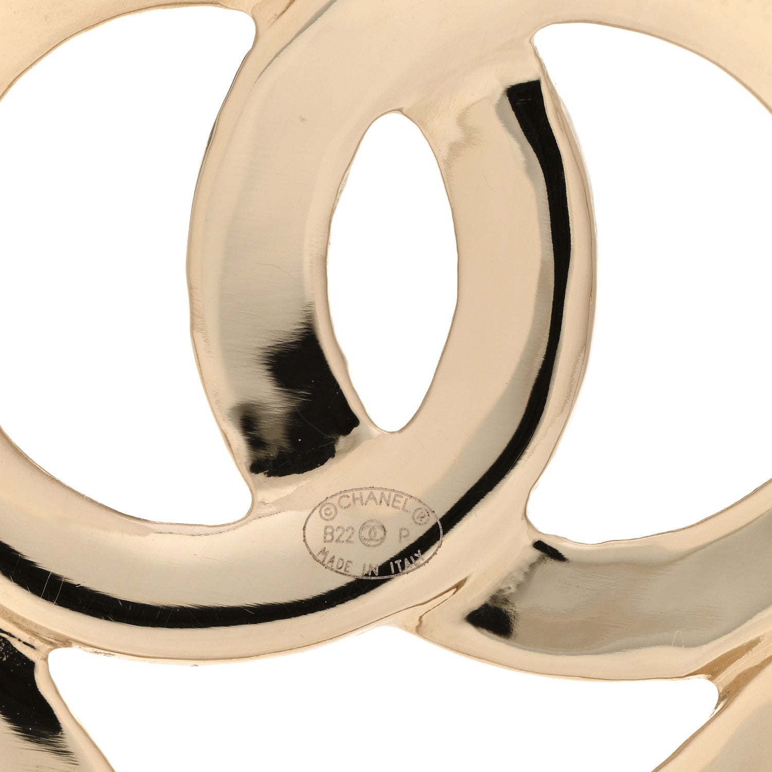 Chanel Metal CC Heart Coco In Love Hoop Earrings Gold 4 of 4