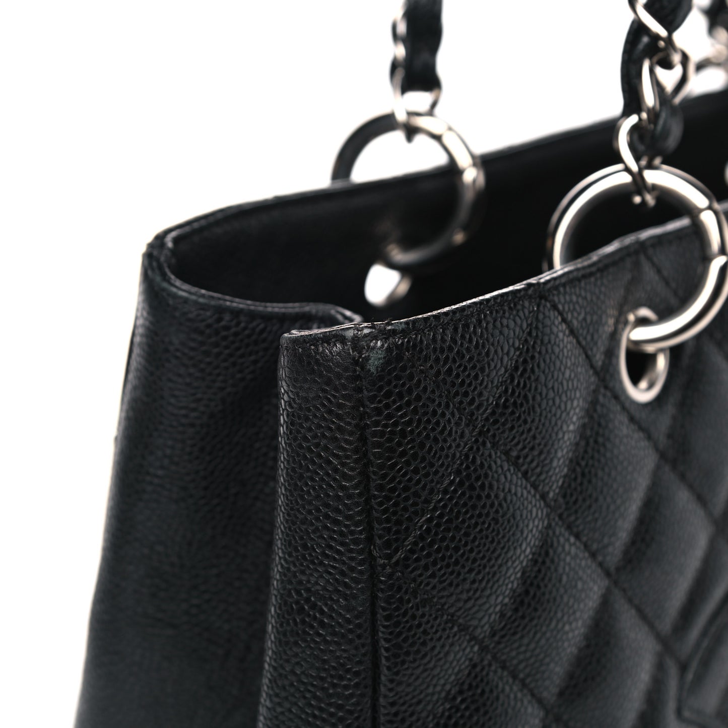 Caviar Quilted Grand Shopping Tote GST Black