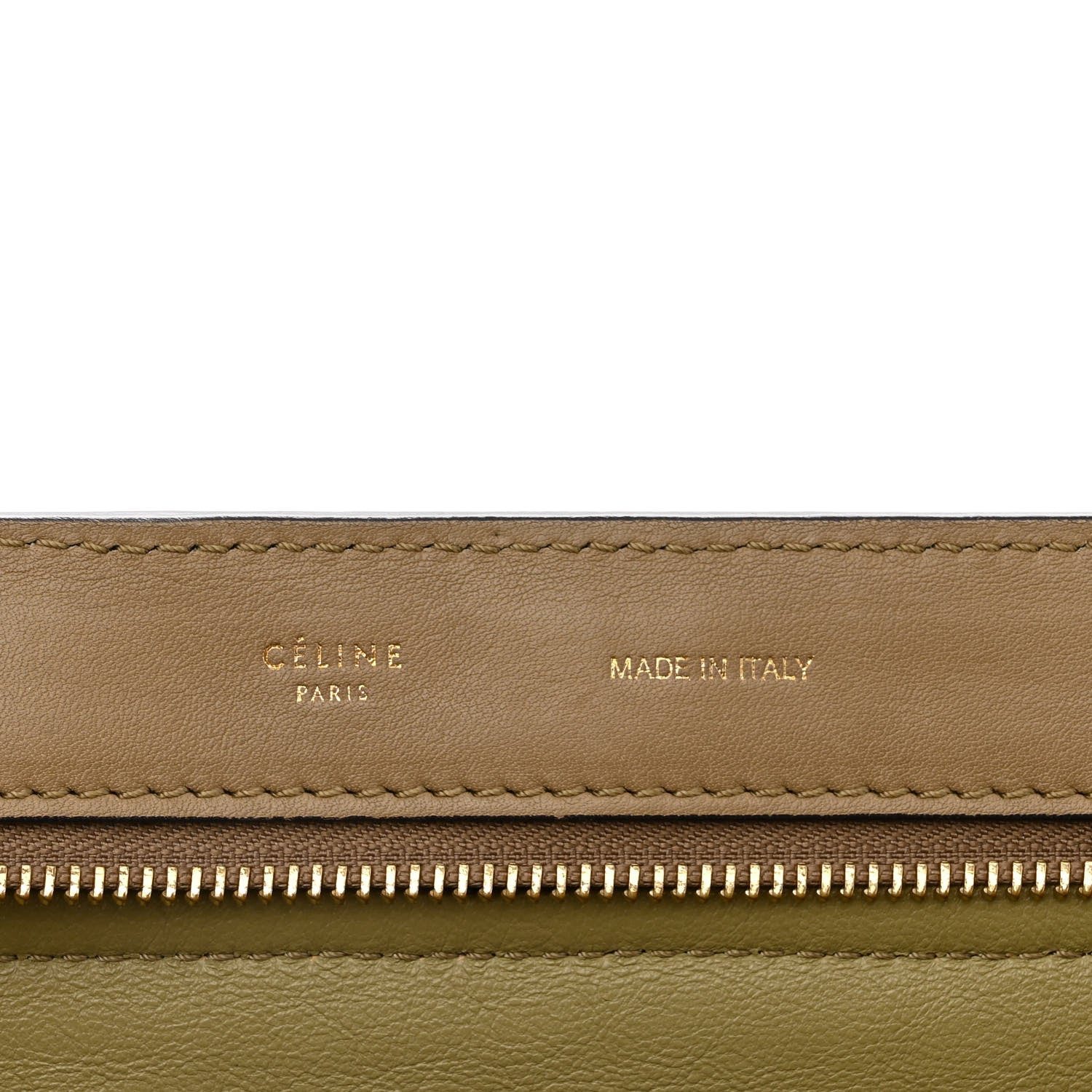 Celine Calfskin Suede Tri-color Small Trapeze Olive 6 of 15