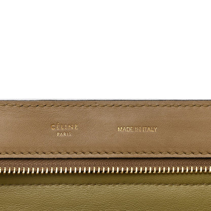 Celine Calfskin Suede Tri-color Small Trapeze Olive 6 of 15