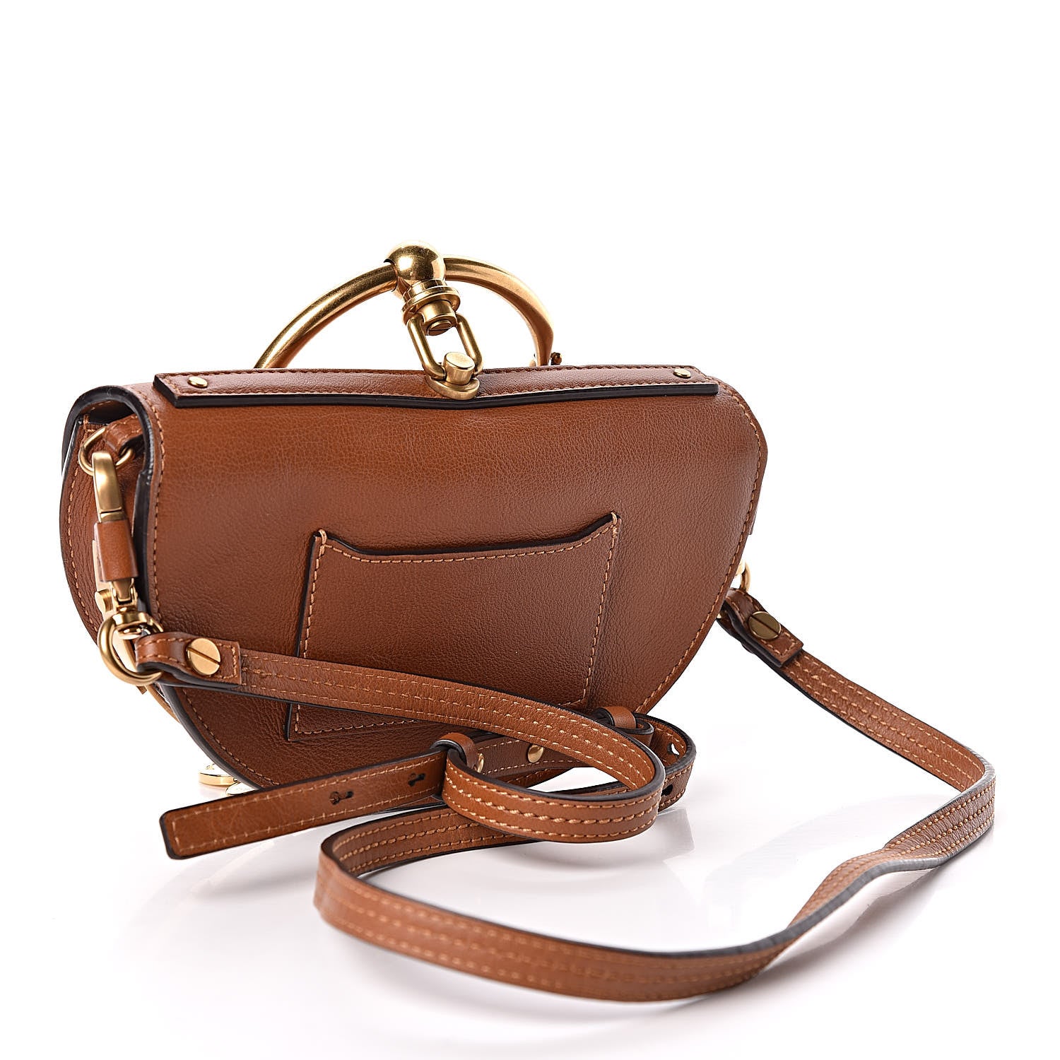 Chloe Calfskin Small Nile Bracelet Minaudiere Bag Caramel 3 of 11