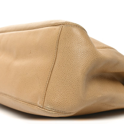 Chanel Caviar Turnlock Tote Beige 10 of 12