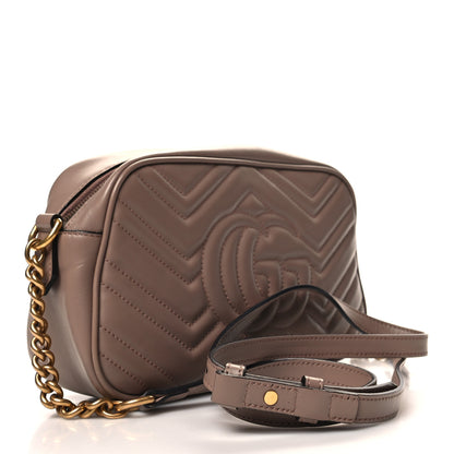 Gucci Calfskin Matelasse Small GG Marmont Chain Shoulder Bag Porcelain Rose 3 of 11
