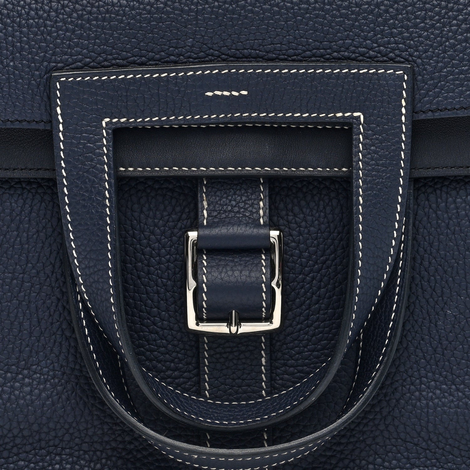 Hermes Taurillon Clemence Halzan 31 GM Bleu Saphir 8 of 10