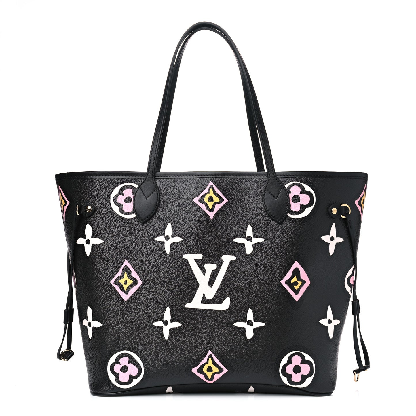 Monogram Giant Wild At Heart Neverfull MM Black
