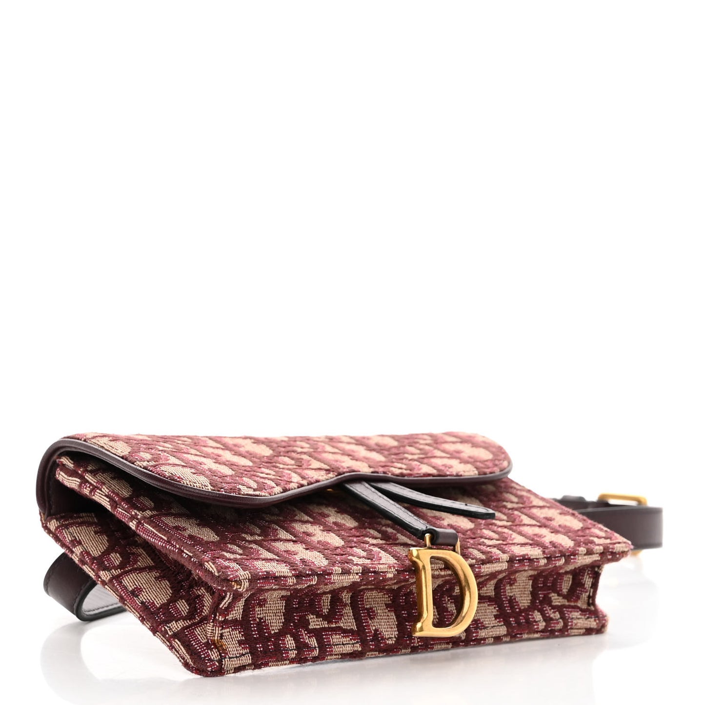 Oblique Saddle Belt Bag Bordeaux