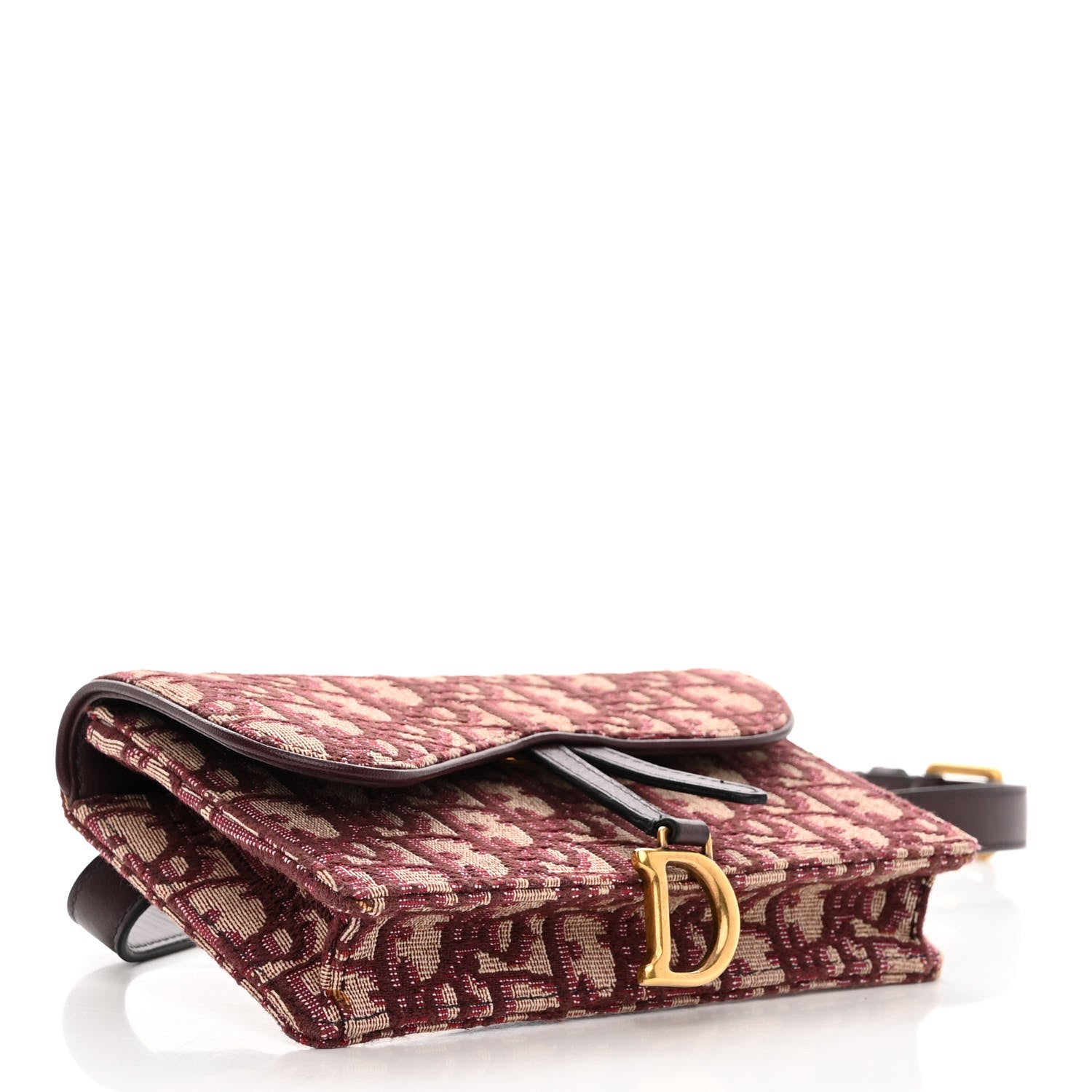 Christian Dior Oblique Saddle Belt Bag Bordeaux 4 of 9