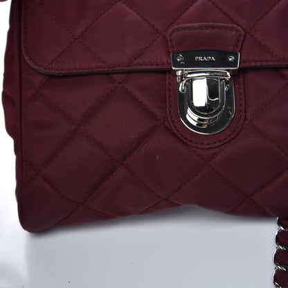 Prada Nylon Tessuto Impuntu Quilted Flap Granato 11 of 18