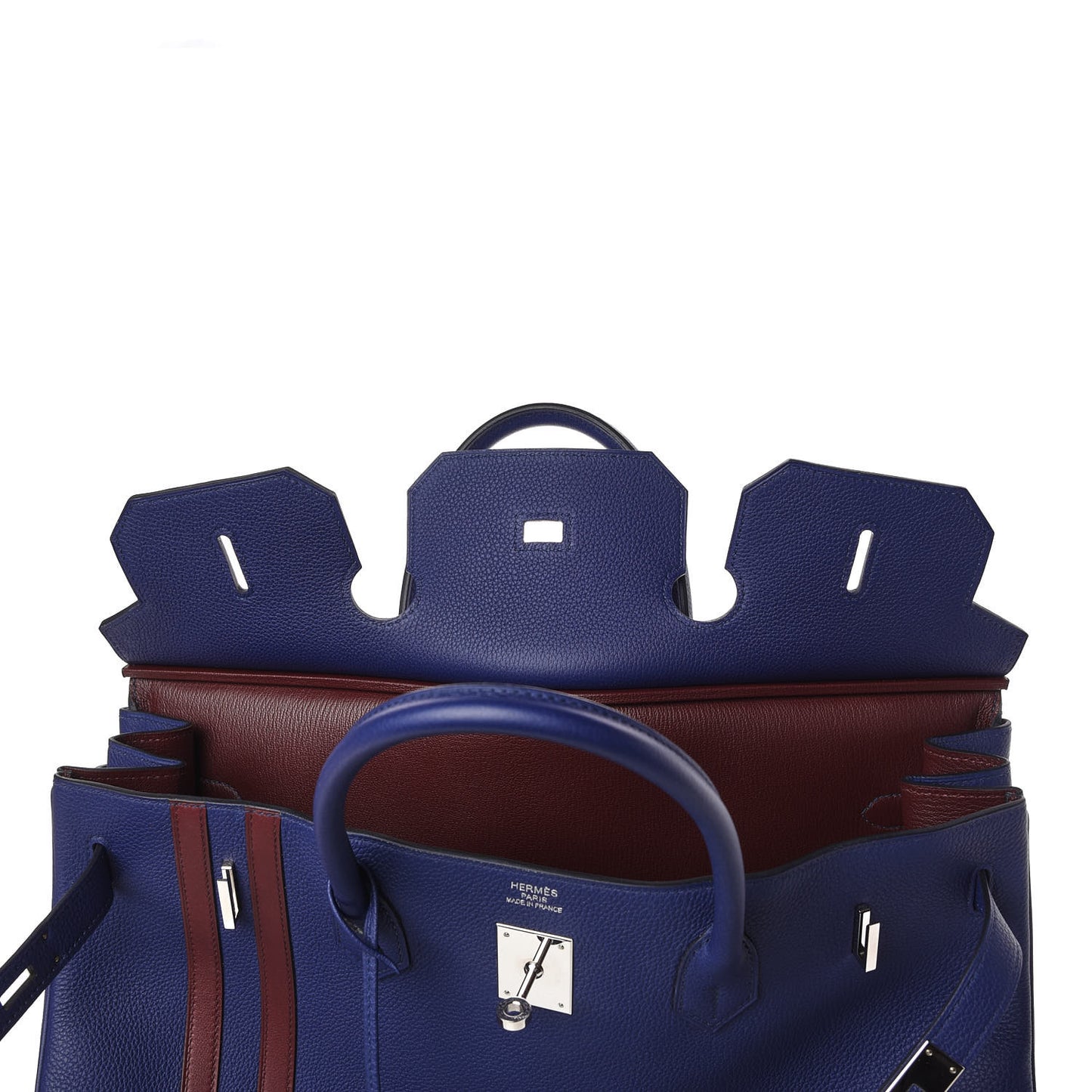 Togo Swift Officier Birkin 40 Bleu Encre Bordeaux