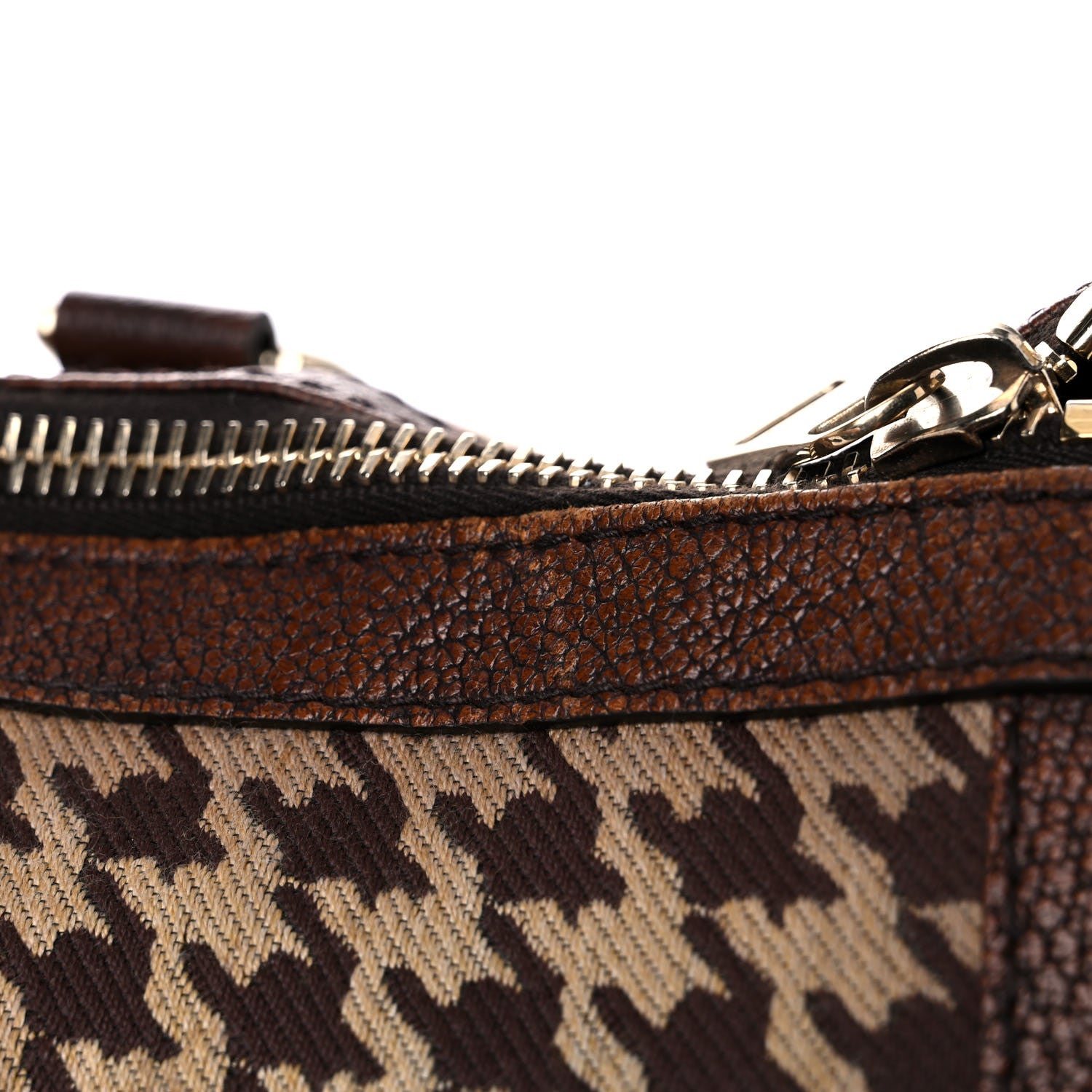 Gucci Fabric Pied De Poule Medium Seventies Web Boston Brown 33 of 36