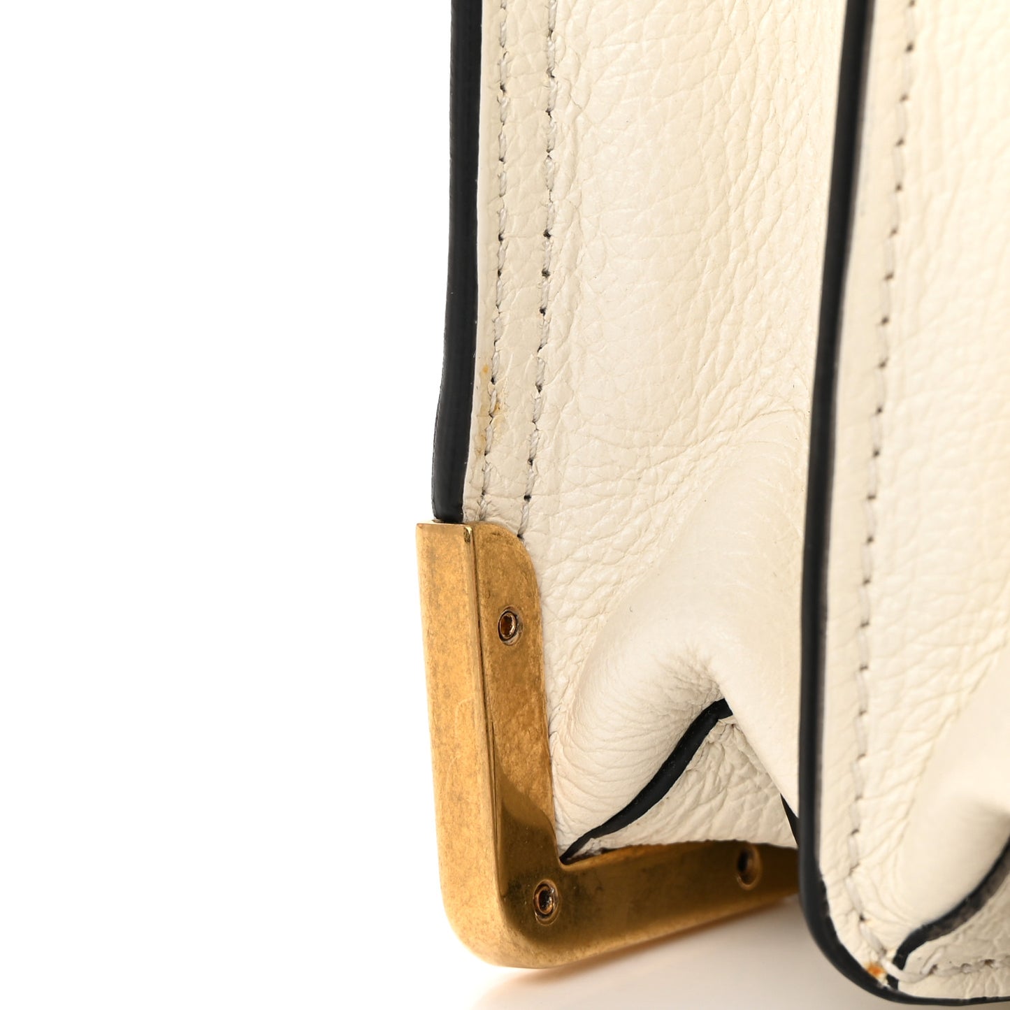 Glace Calfskin Large Soft Cahier Bag White
