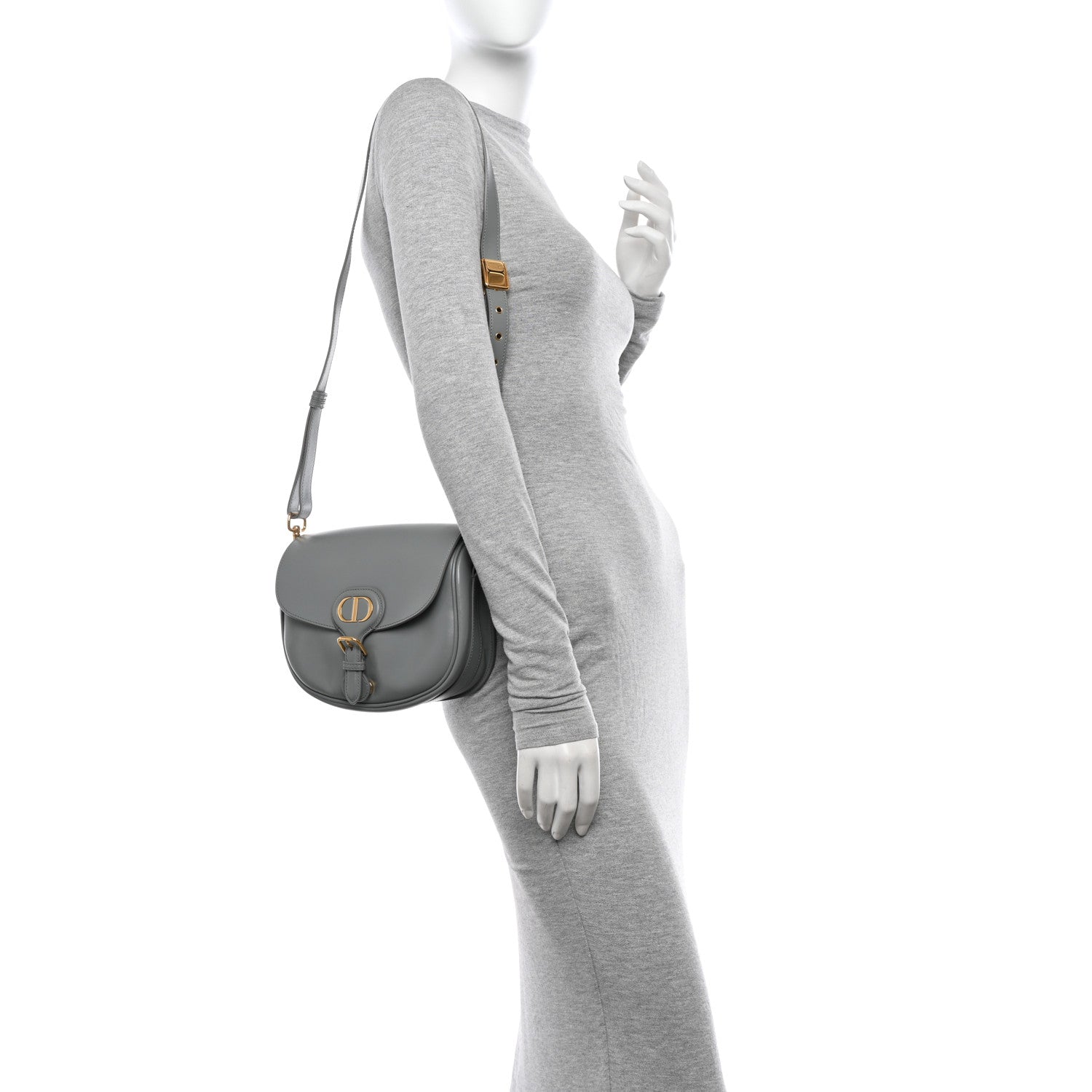 Christian Dior Box Calfskin Medium Bobby Flap Gray 2 of 12