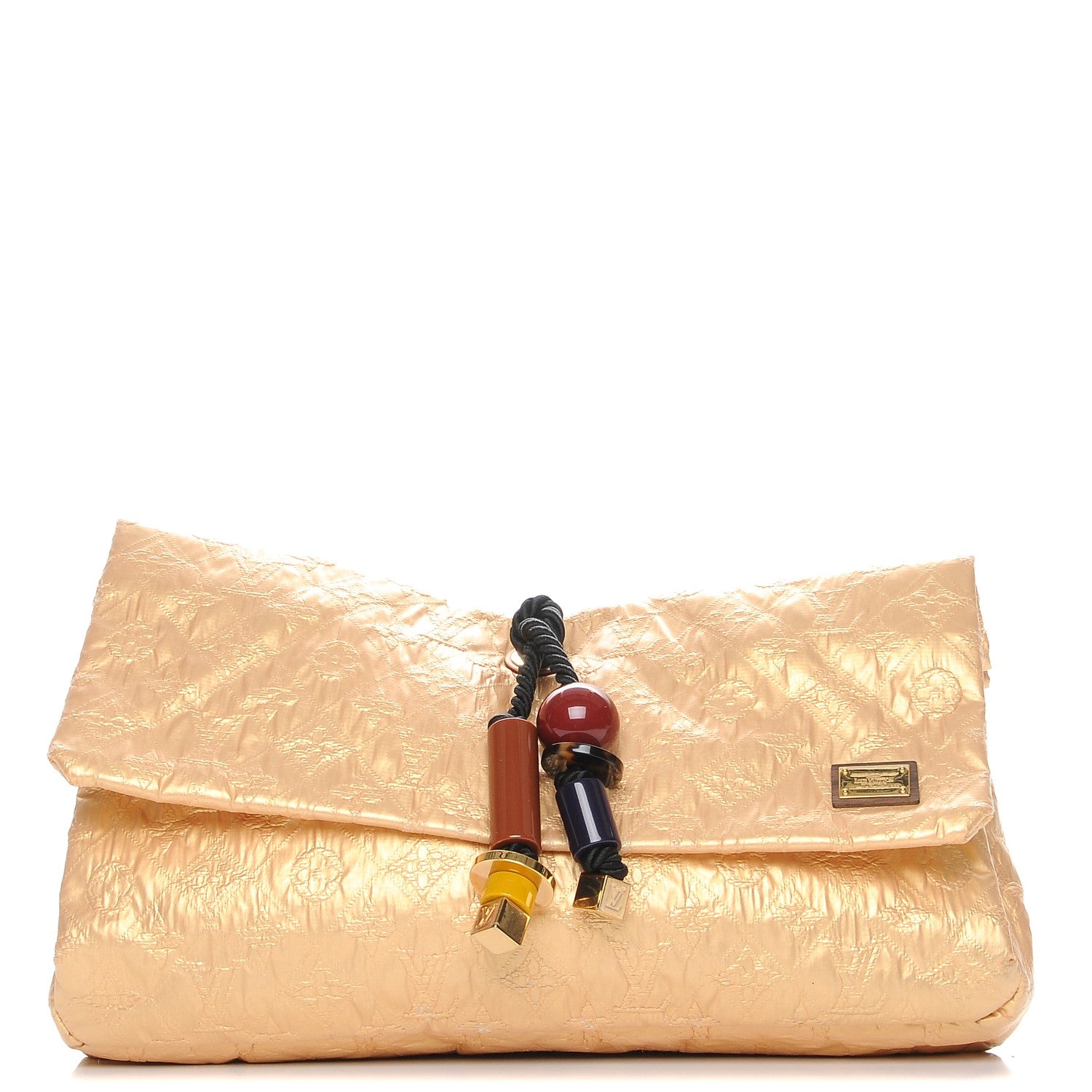 Louis Vuitton Jacquard Quilted Monogram Limelight African Queen Clutch Masai 1 of 8