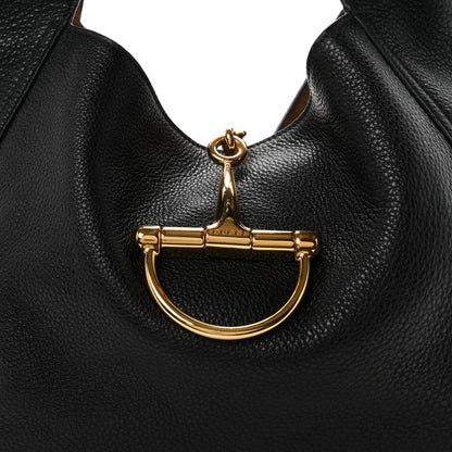 Gucci Grained Calfskin Softbit Maxi Shoulder Bag Black 9 of 11