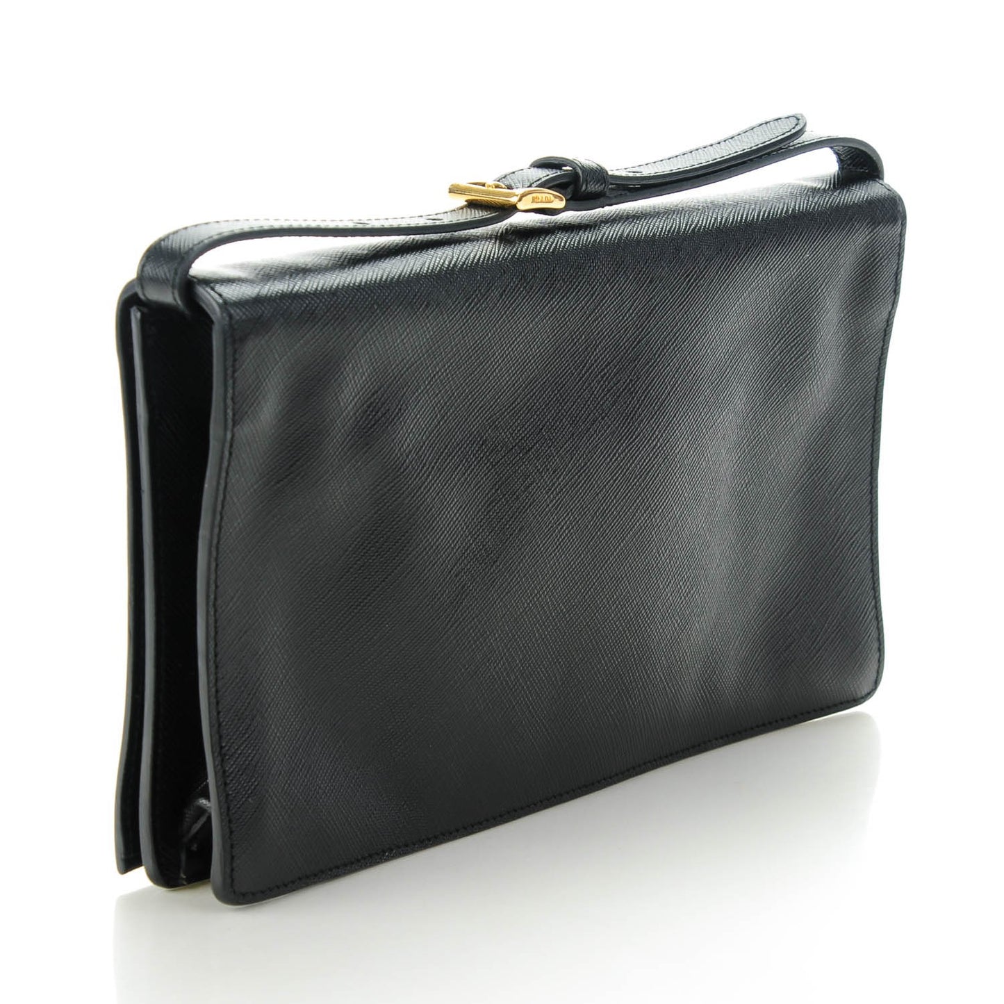 Saffiano Lux Clutch Nero Black