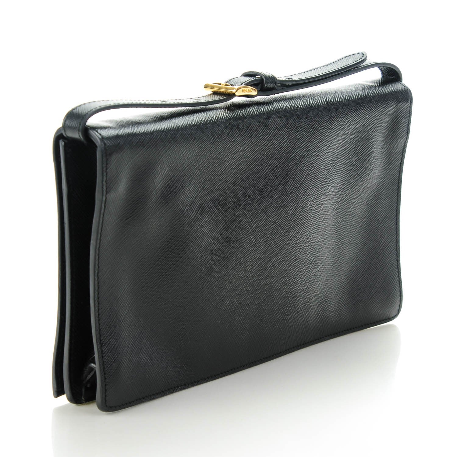 Prada Saffiano Lux Clutch Nero Black 3 of 8