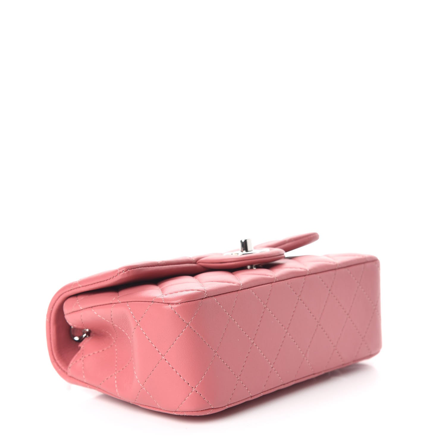 Chanel Lambskin Quilted Mini Rectangular Flap Pink 3 of 10