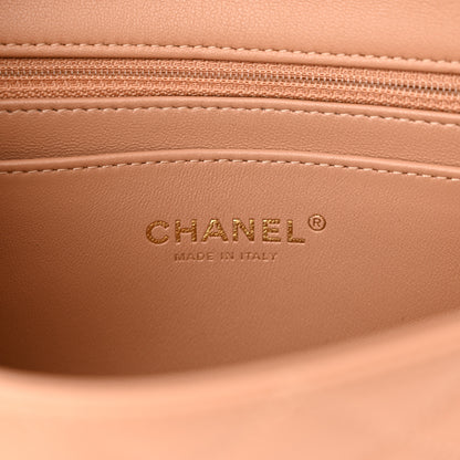 Chanel Lambskin Quilted Mini Rectangular Flap Brown 5 of 11