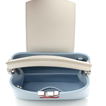 Louis Vuitton Taurillon Capucines Mini Light Blue White Red 5 of 10