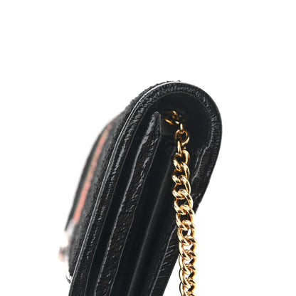 Gucci Suede Patent Web Ophidia Wallet On Chain Black 13 of 13
