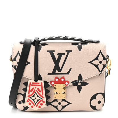 Louis Vuitton Empreinte Monogram Giant Crafty Pochette Metis Creme Black 1 of 9