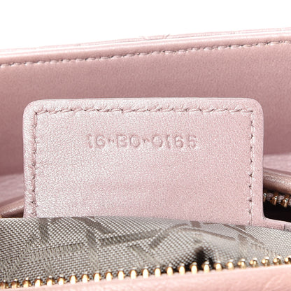 Christian Dior Pearly Lambskin Cannage Medium Lady Dior Lotus 7 of 10