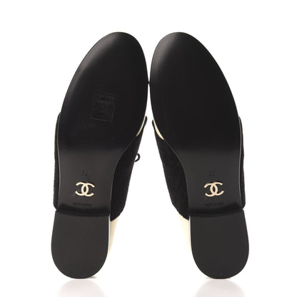 Chanel Patent CC Cap Toe Womens Lace Up Oxfords 35 Black White 5 of 9