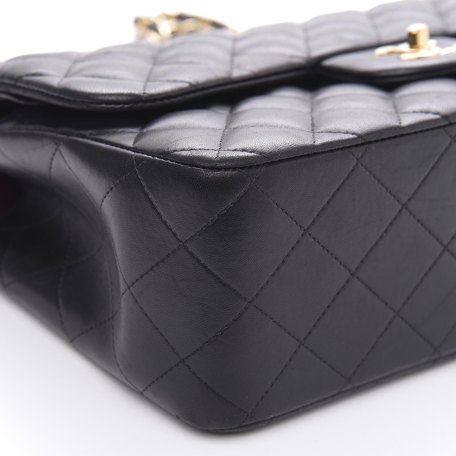 Chanel Lambskin Quilted Jumbo Double Flap Black 8 of 18