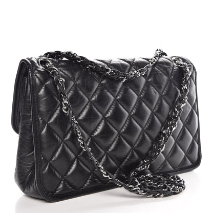 Chanel Aged Calfskin Vintage Ligne Flap Black 3 of 8