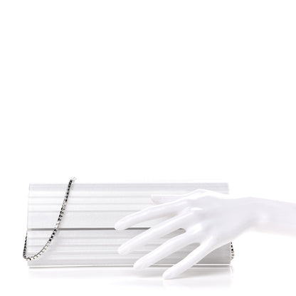 Jimmy Choo Acrylic Glitter Sweetie Clutch White 2 of 8