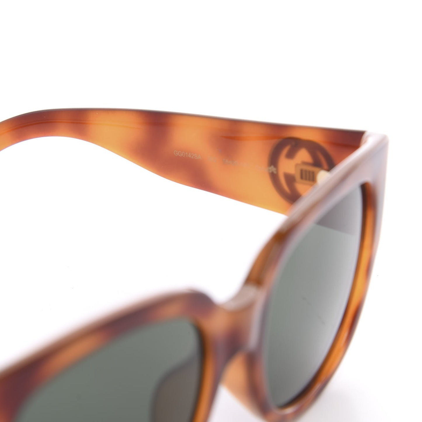 Acetate Square Frame Sunglasses GG0142SA Tortoise