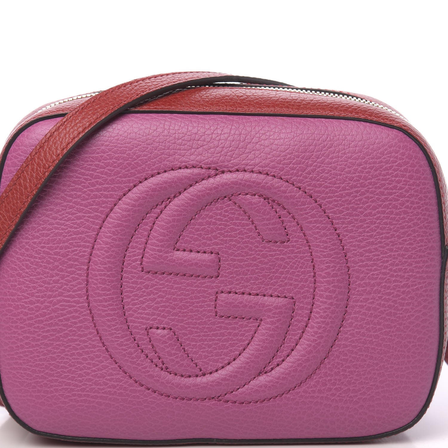 Gucci Dollar Calfskin Bi-Color Small Soho Disco Bag New Rosette Hibiscus Red 10 of 10