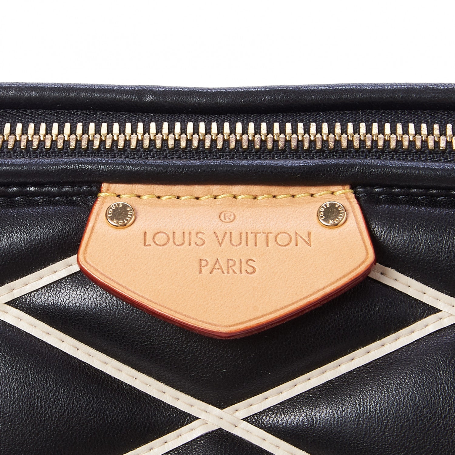 Louis Vuitton Lambskin Malletage Doc PM Black Natural 8 of 8