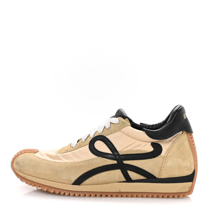 Loewe Nylon Suede Flow Runner Sneakers 40 Gold Black 1 of 8