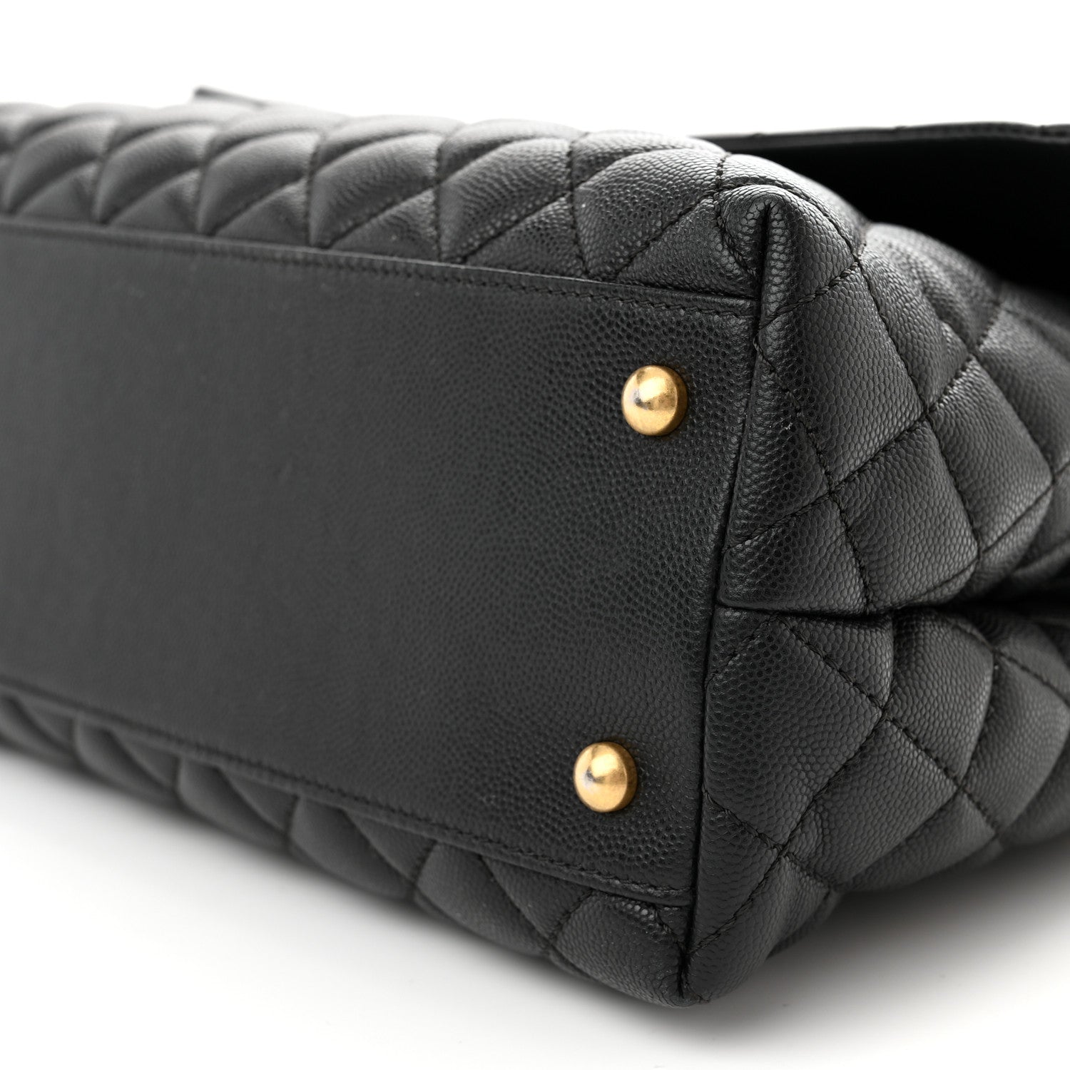 Chanel Caviar Quilted Medium Coco Handle Flap Black 10 of 11