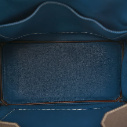 Hermes Epsom Candy Birkin 35 Etain Bleu Thalassa 5 of 16