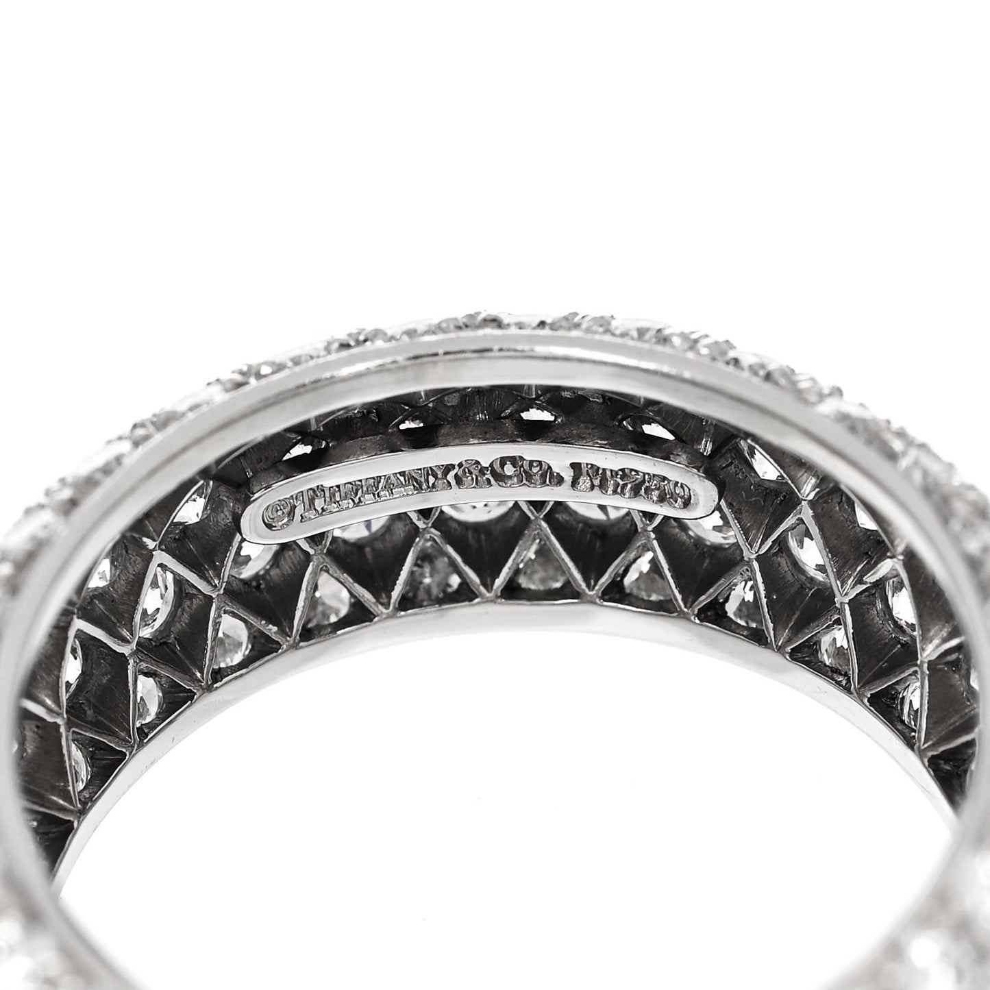 Platinum Diamond Wide Soleste Band Ring 53 6.5