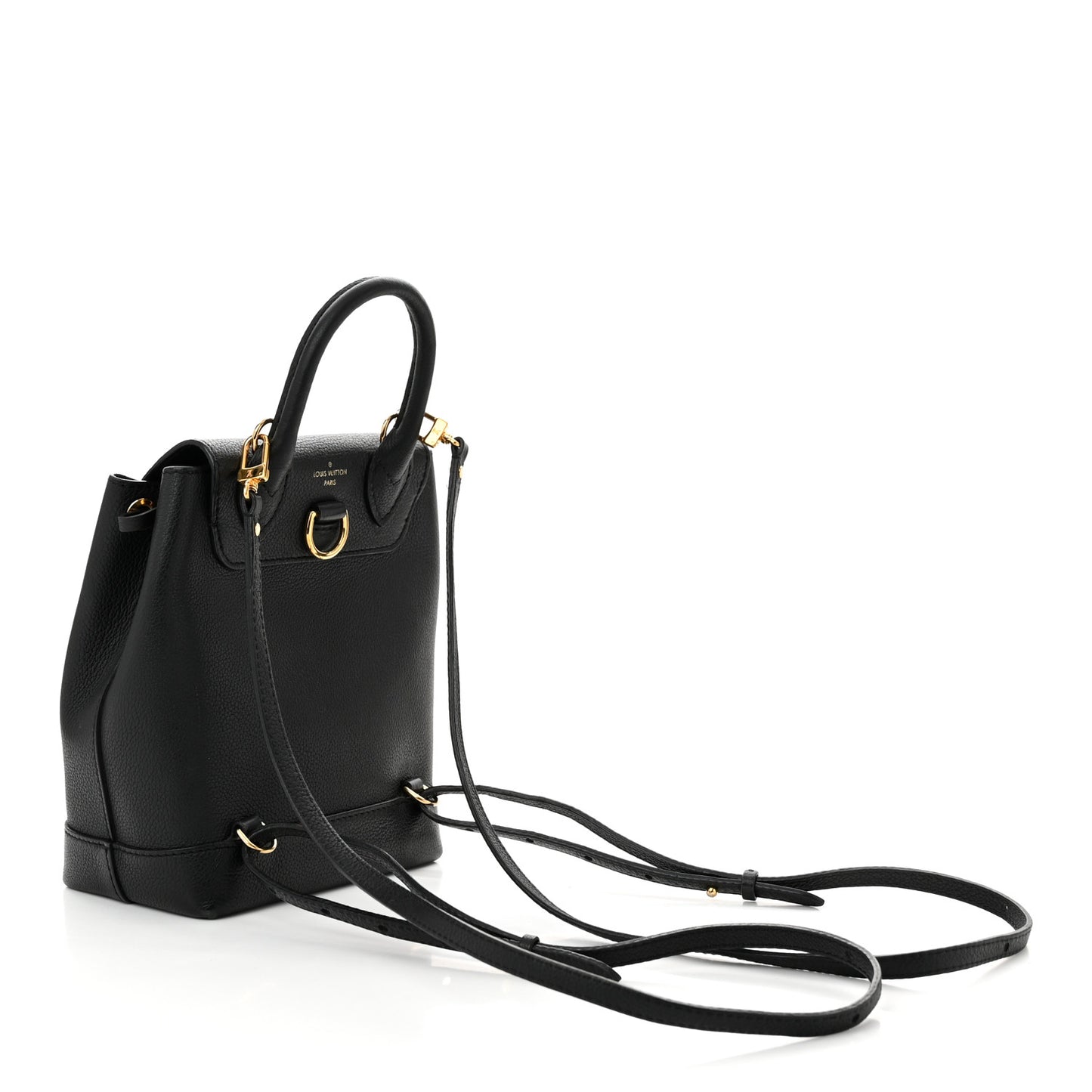 Calfskin Lockme Mini Backpack Black