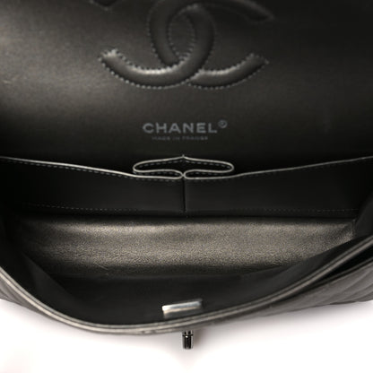 Chanel Metallic Calfskin Quilted Medium Double Flap Ruthenium Ruthenium 5 of 11