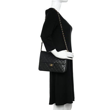 Chanel Lambskin Quilted Medium Single Flap Black 2 of 11