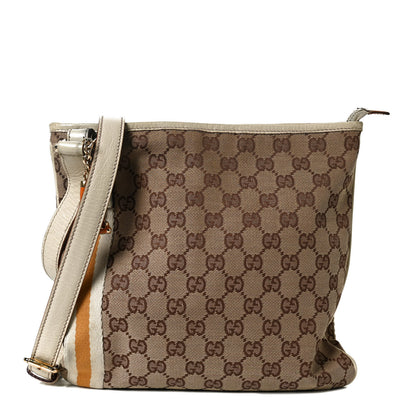 Gucci Monogram Web Jolicoeur Charms Messenger White 1 of 12
