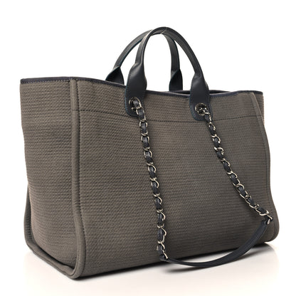 Chanel Mixed Fibers Medium Deauville Tote Grey 4 of 11
