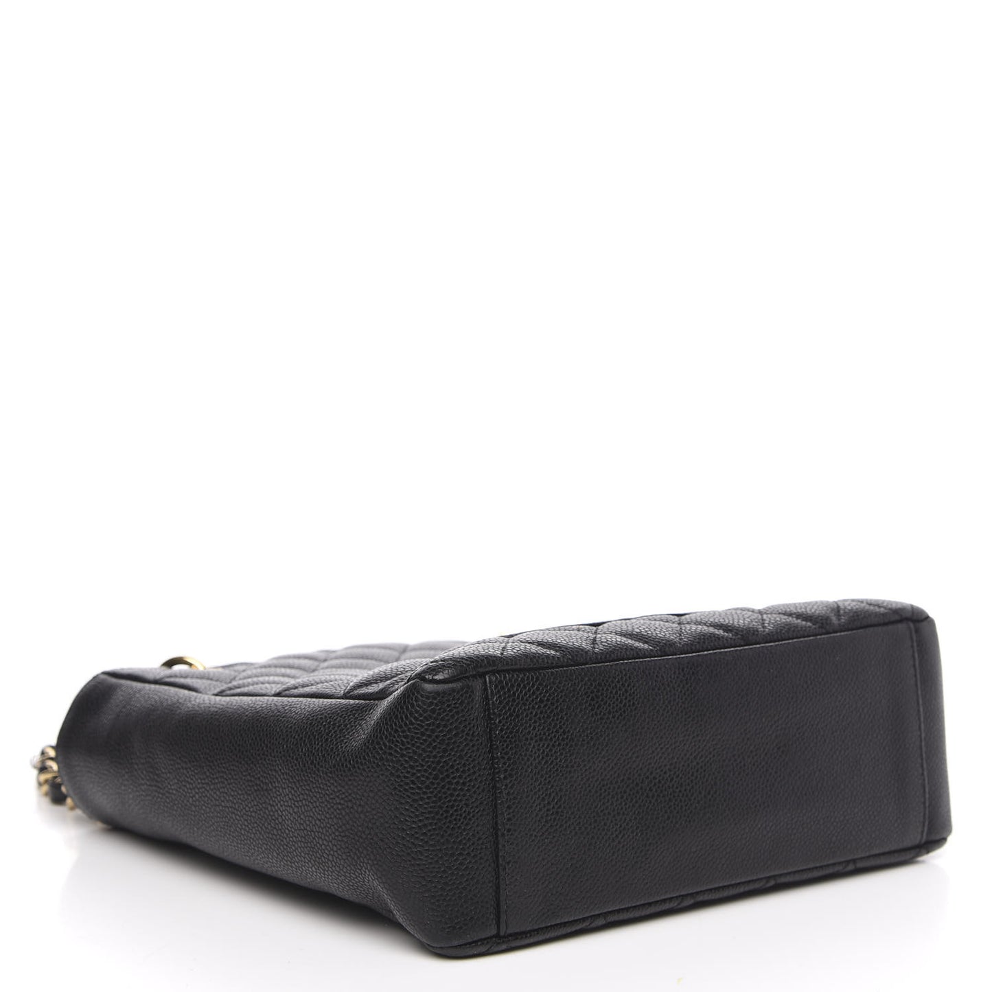 Caviar Quilted Petit Shopping Tote PST Black