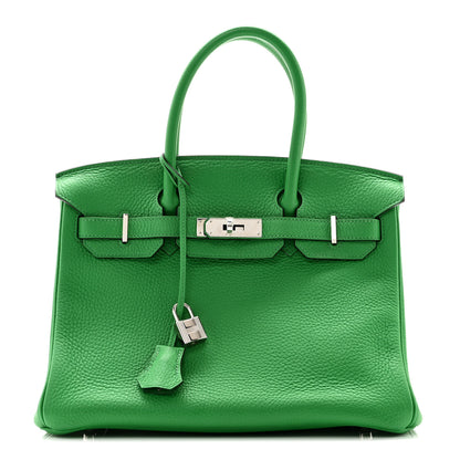 Hermes Taurillon Clemence Birkin 30 Bambou 1 of 10